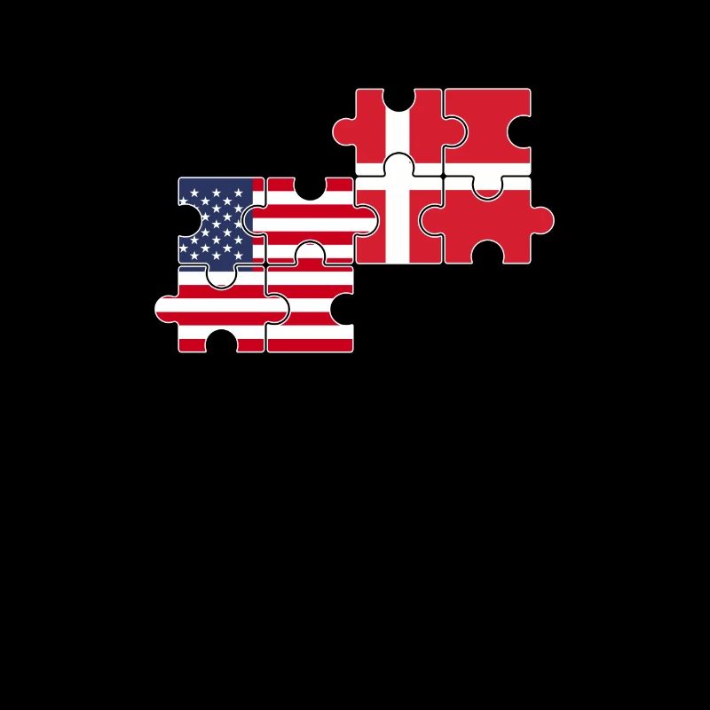 Danemark États-Unis Drapeau Américain Danois
