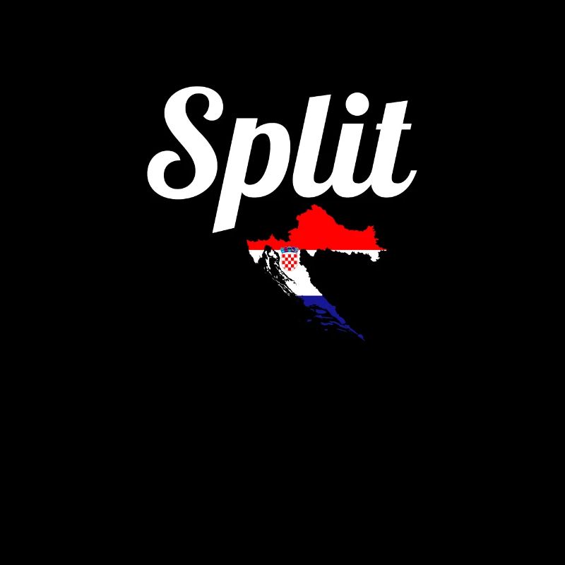 Split Carte Croatie Drapeau croate Croate