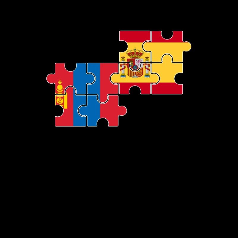 Mongolie Espagne Drapeau Espagnol Mongol