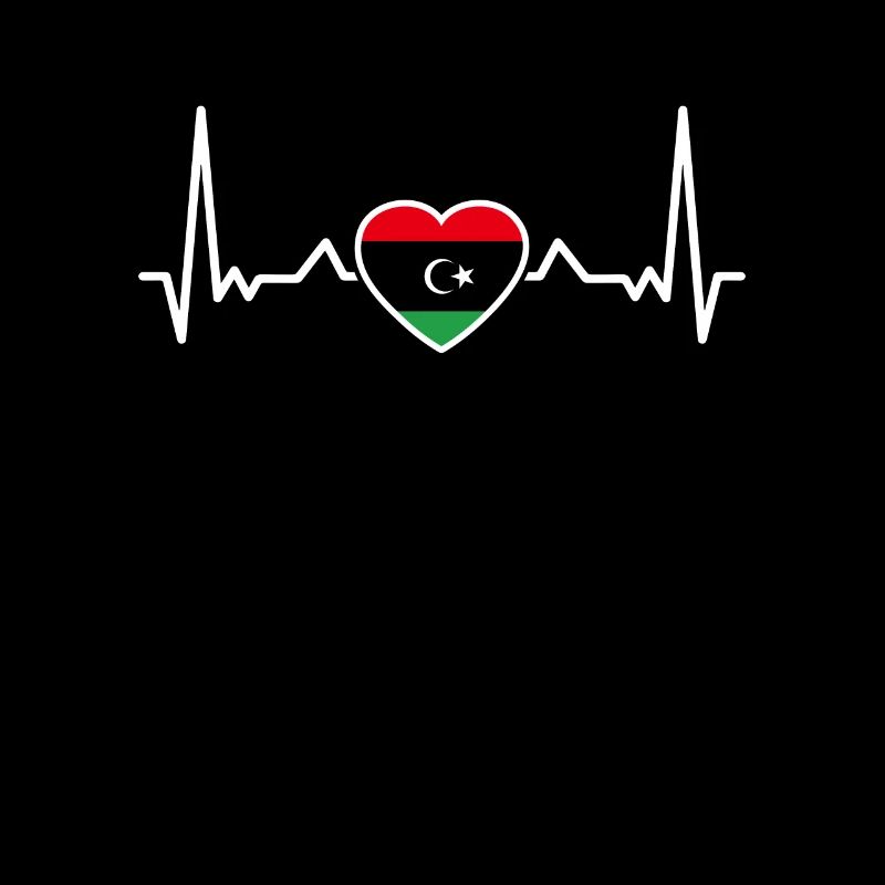 Libye Heartbeat Drapeau libyen Libyen