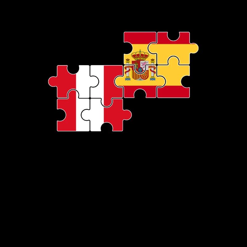 Pérou Espagne Drapeau Espagnols Péruviens