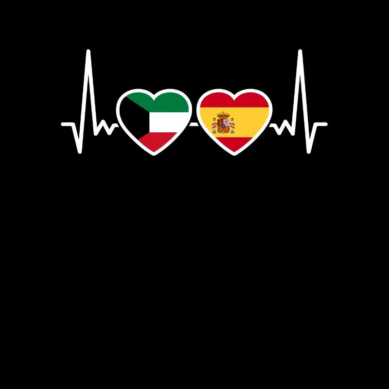Koweït, Espagne, Heartbeat, Drapeau, Espagnol, Koweïtien