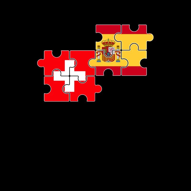 Schweiz Spanien Flagge Spanier Schweizer