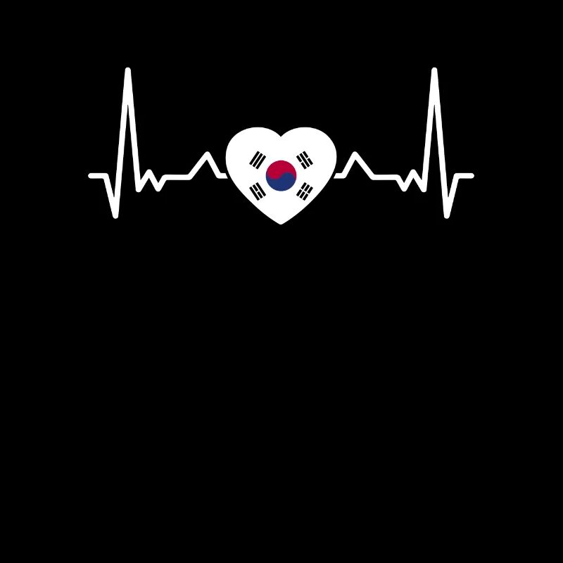 Corée du Sud Heartbeat Drapeau sud-coréen Coréens