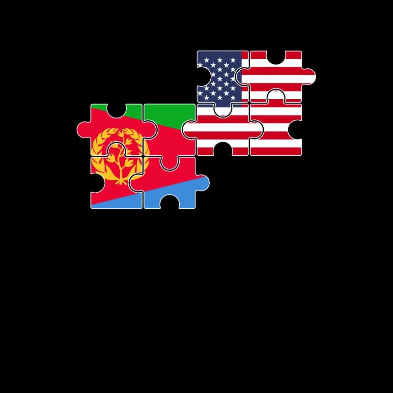 Érythrée, États-Unis, Drapeau, Américain, Érythréen