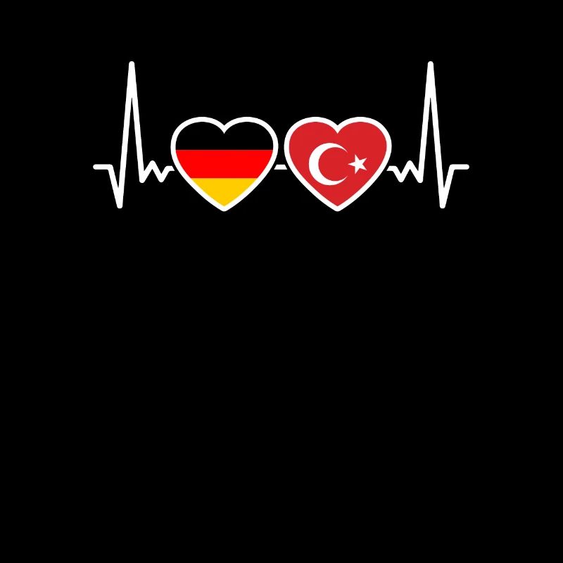 Turkey Germany Heartbeat Flag German Turk