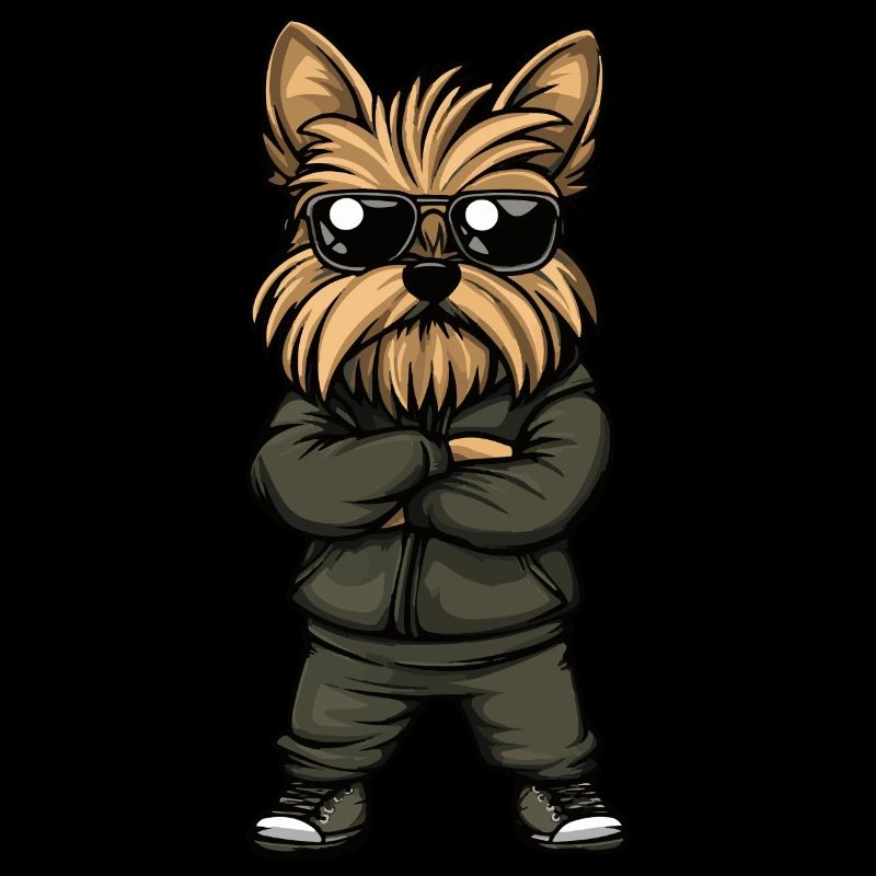 Yorkshire Tier Hund Comic