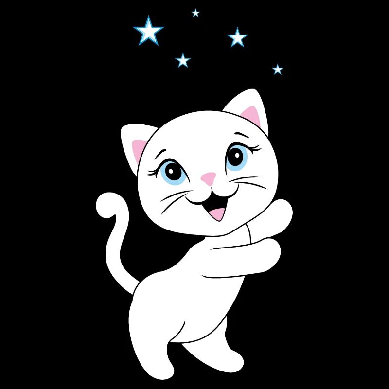 Chaton attrape des étoiles