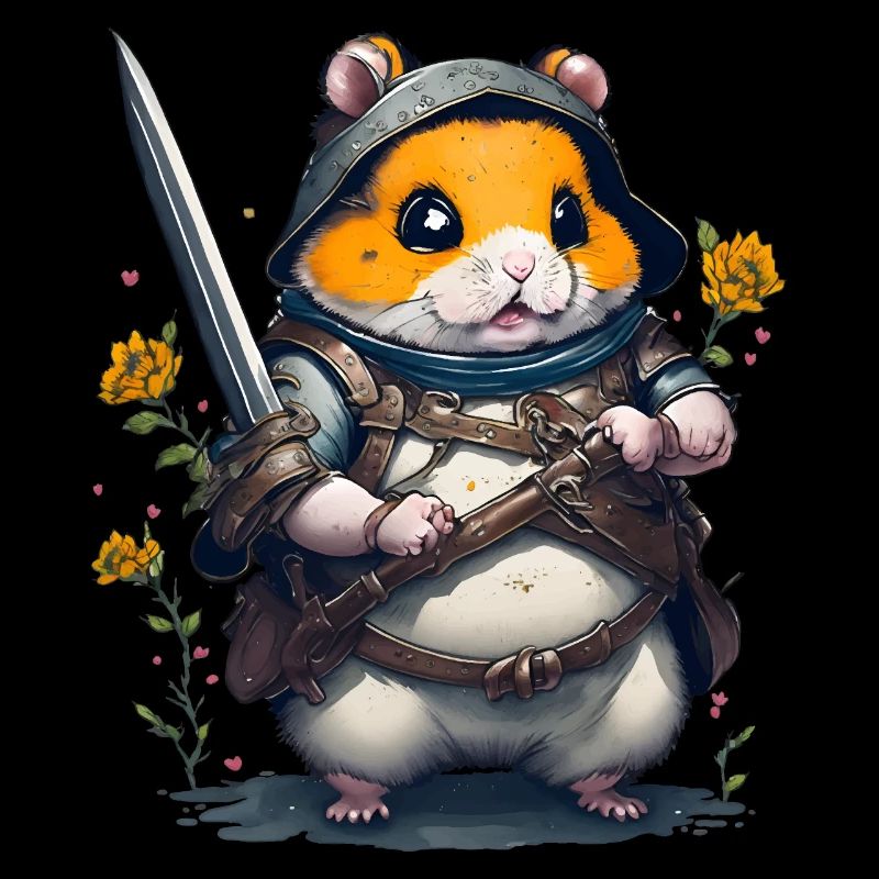 Ninja Hamster-Held des Gartens
