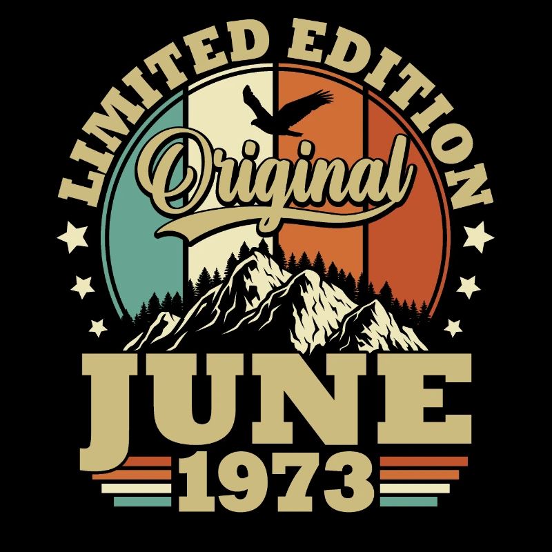 Geburtstagsgeschenk geboren im Juni 1973