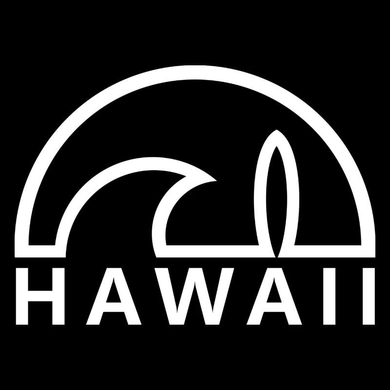 Hawaii soleil planche de surf blanc minimaliste