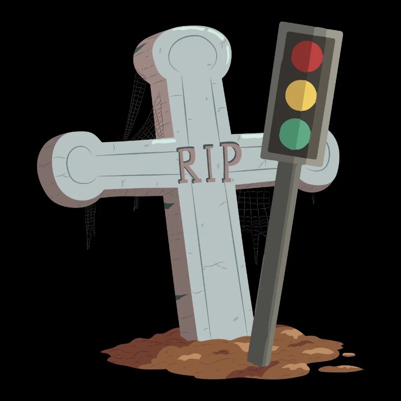 Traffic light Rest in Peace RIP