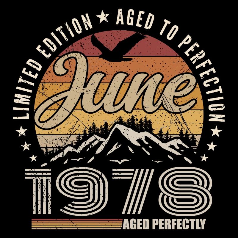 Juni 1978 Geschenk zum 47. Jahrestag Juni 1978 Retro