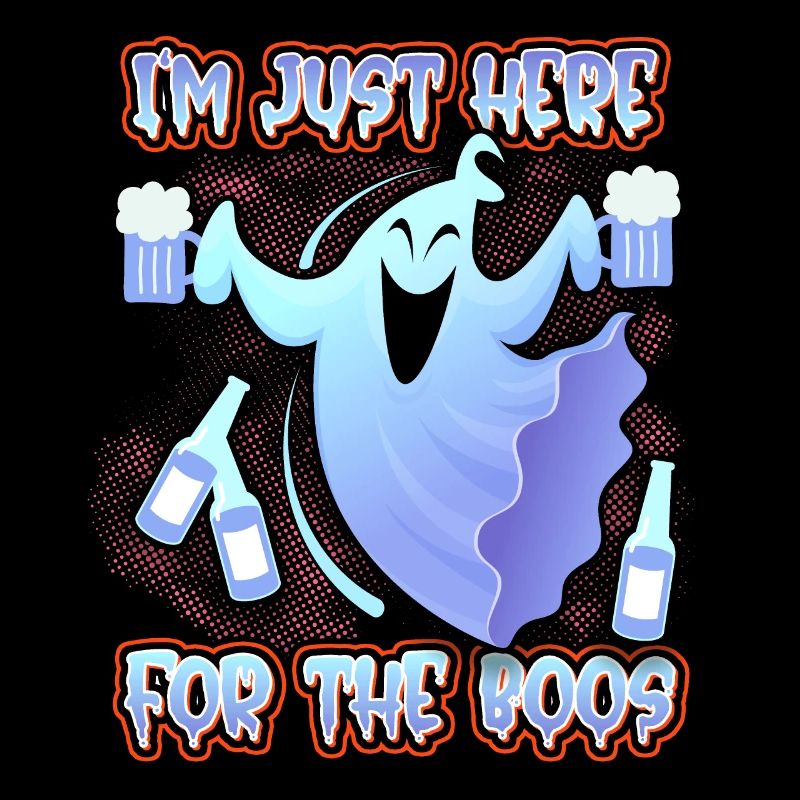 Geist-mit-Bier, Bierglas, Bierflaschen, Halloween