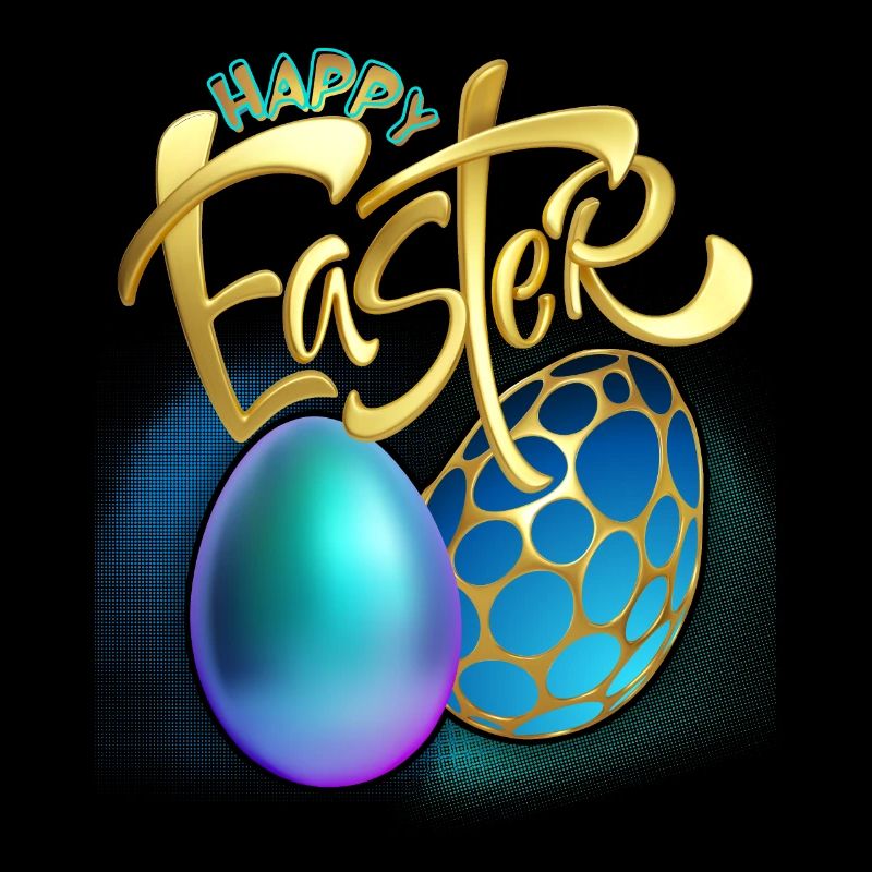Happy-Easter Calligraphy Happy Easter 3d Easter Eggs