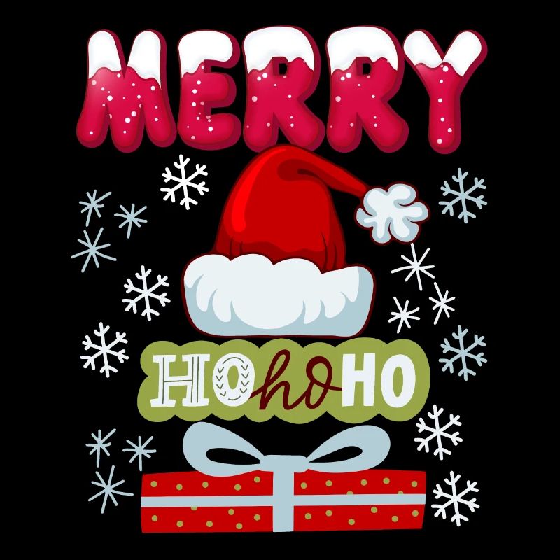 Weihnachtsmann, Mütze, HoHoHo und Geschenke Spruch