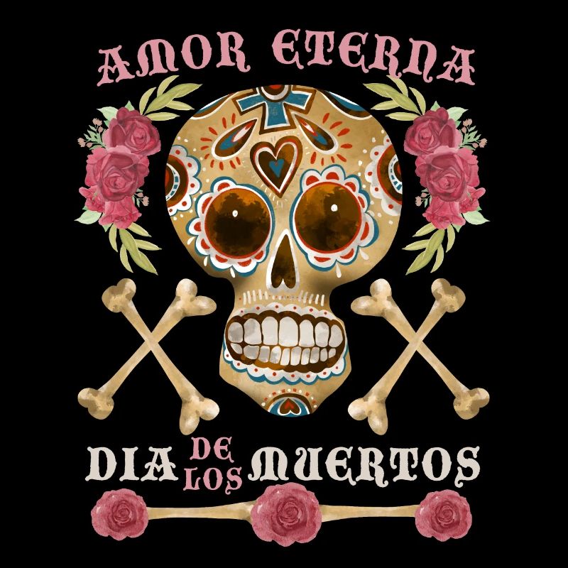 Skull, Zuckerschädel, Dia-De-Los-Muertos Spruch