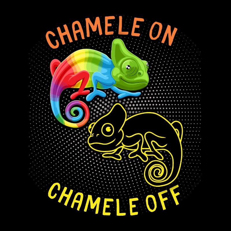 Chamäleon lustiger Spruch, Pun Chamele On