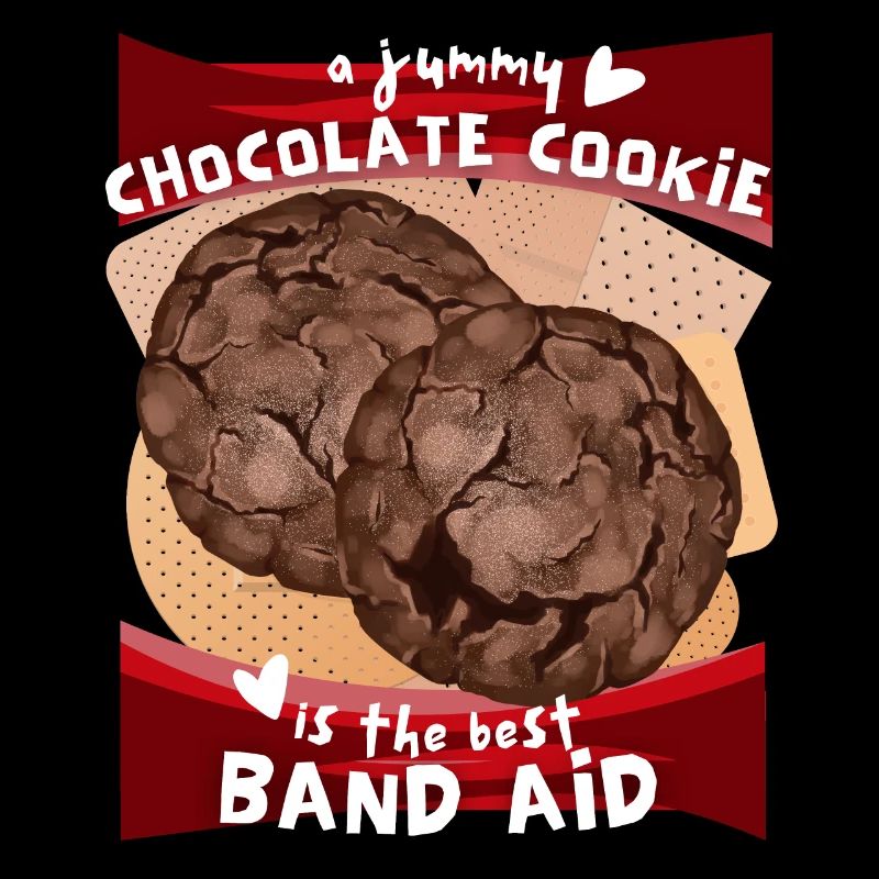 Chocolat, biscuits aux pépites de chocolat drôle de dicton