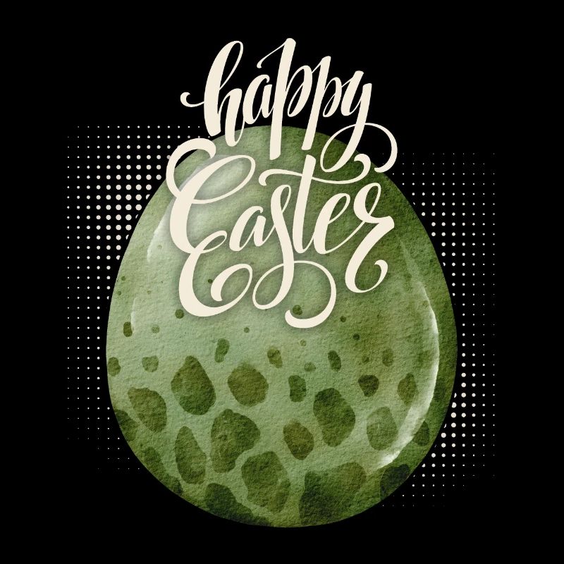 Easter, Dinosaur Egg, Happy Easter Typography