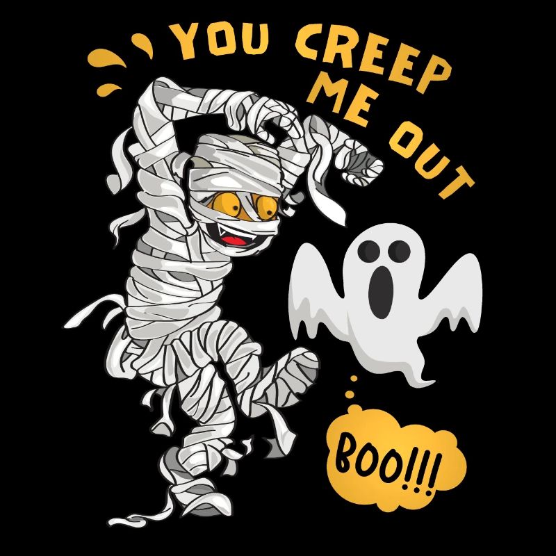 Comic Mummy, Halloween Mummy, Ghost Saying