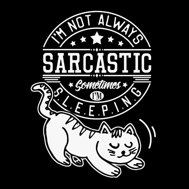 Sarkasmus lustiger Spruch mit Katze, introvertiert