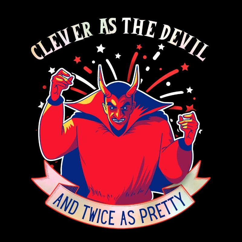 Teufel-Devil lustiger Spruch, Comic Style