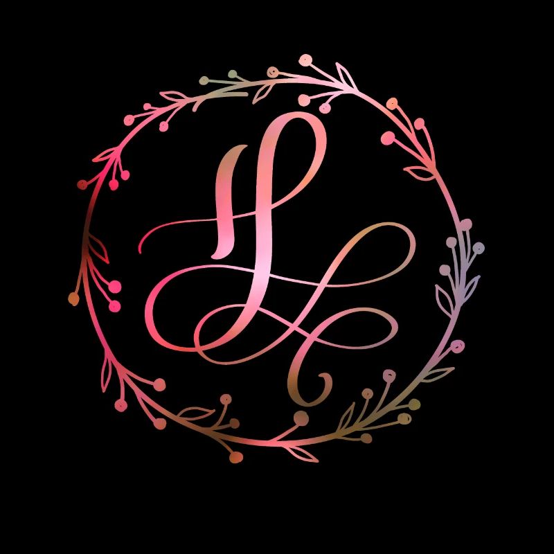 Monogramm, Buchstabe H, Kalligrafie Ornament