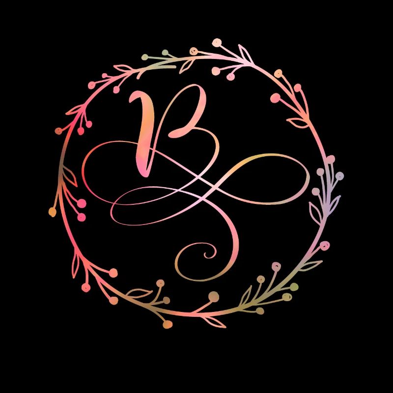 Monogram, Letter B, Calligraphy Ornament