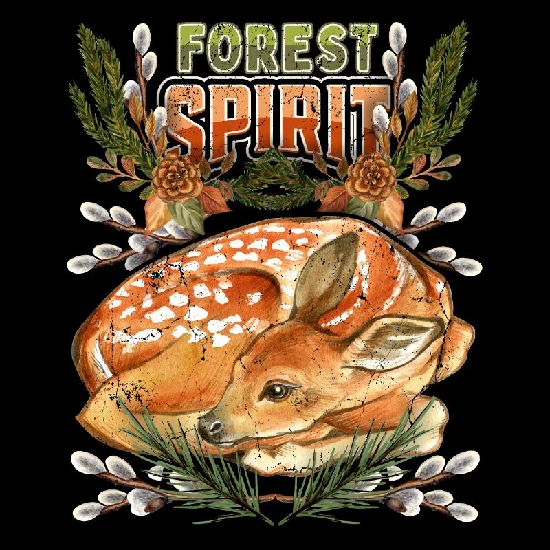 Petit cerf, faon dans la forêt, disant