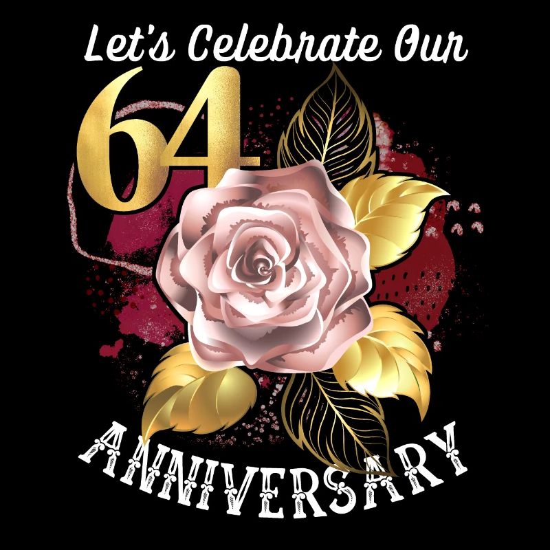 64e anniversaire, célébration d’anniversaire, anniversaire de mariage