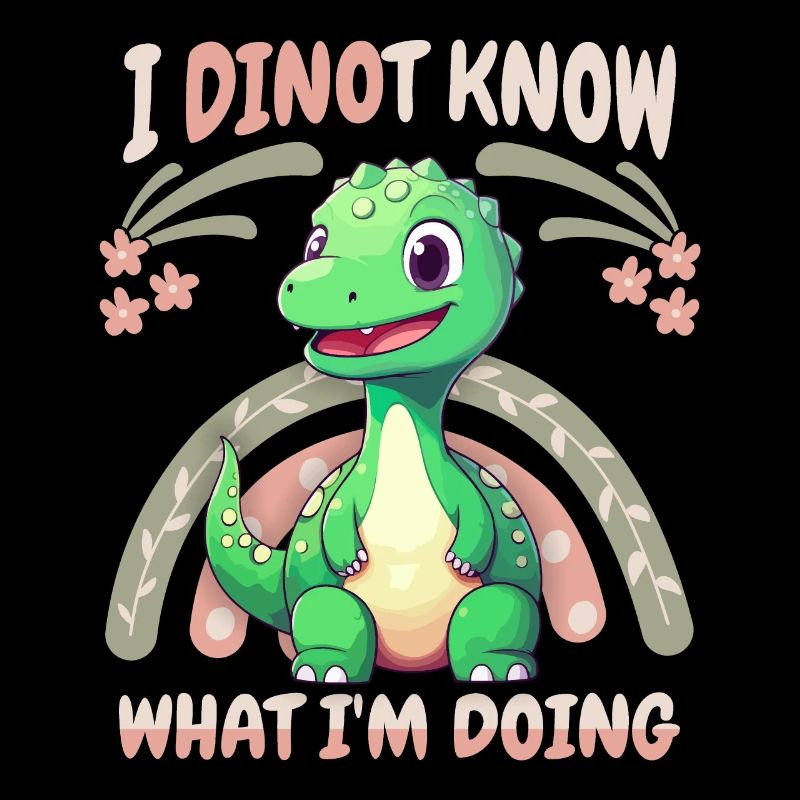 Funny Dinosaur Saying, Baby Dino, Rainbow