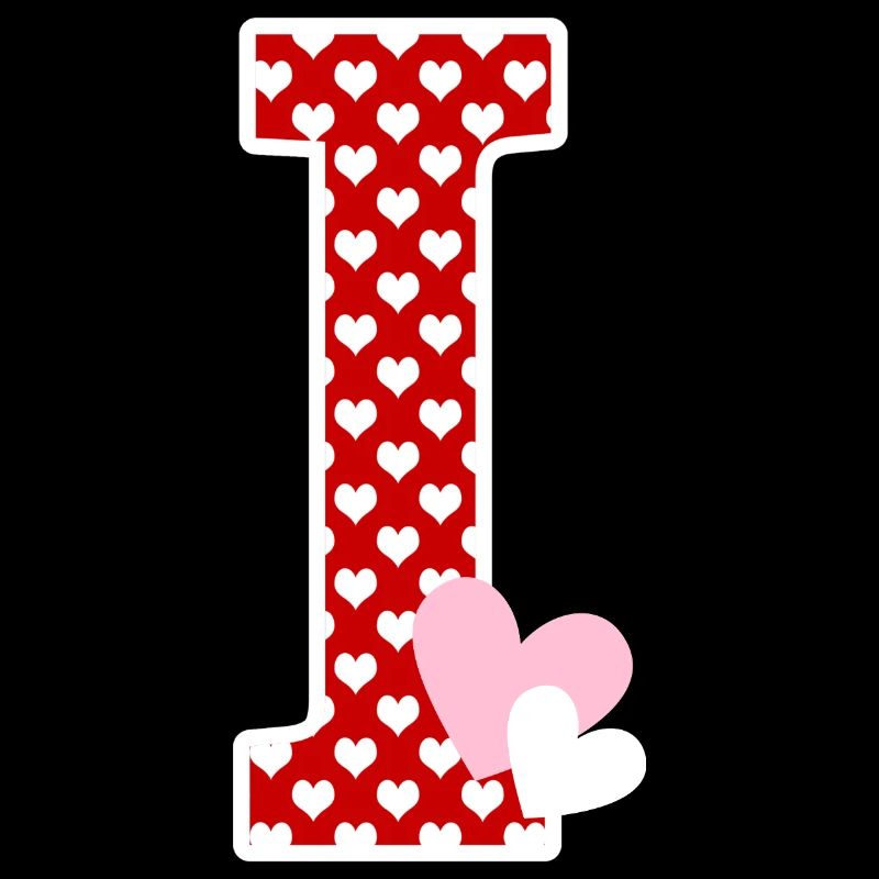 Letter i heart