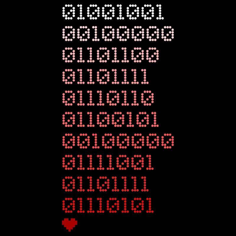 I love You en code binaire