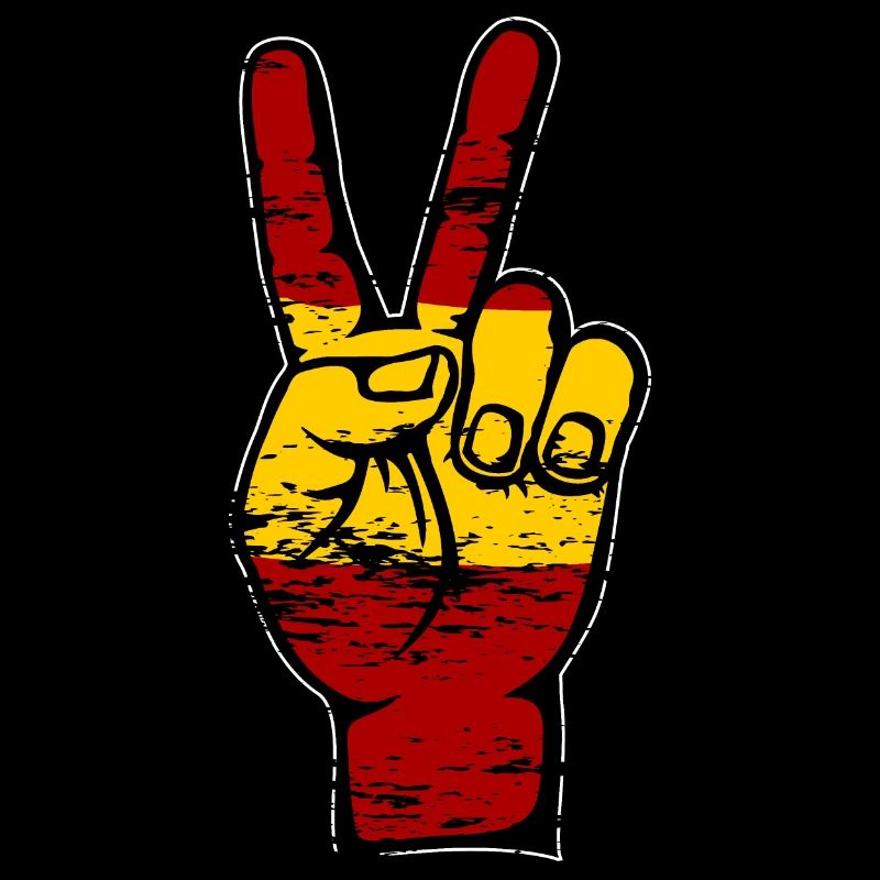 Spanien Flagge Frieden Victory Symbol used