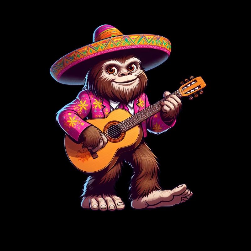 Cinco de Mayo Bigfoot Mariachi guitarist