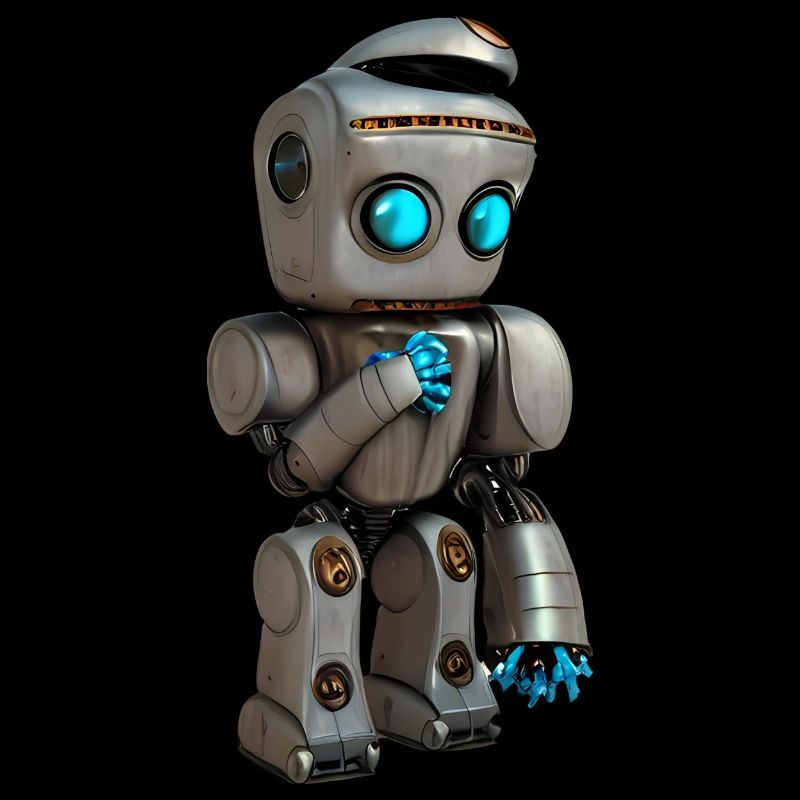 Blauäugiger Roboter