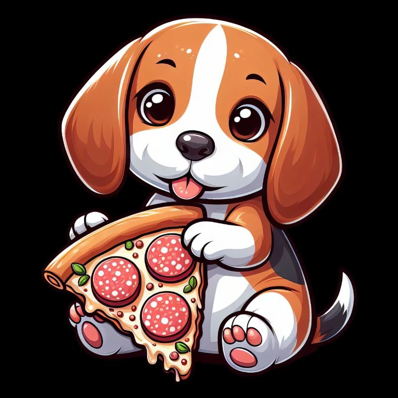 Beagle Dog Salami Pizza Indulgence