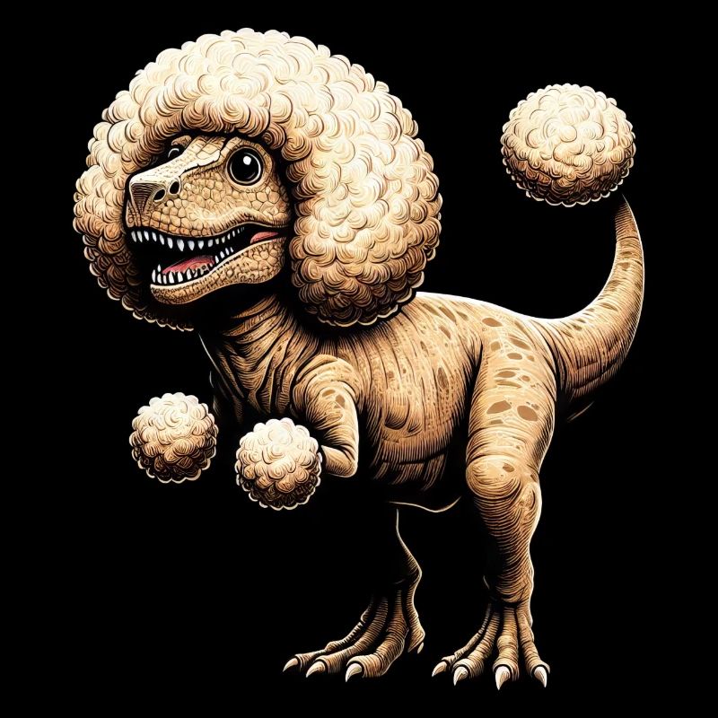 Poodle T-Rex Fusion Mythical Beast Design