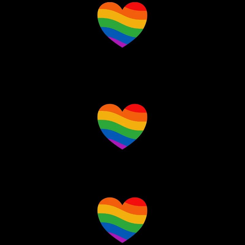 Pride Flag Rainbow Hearts