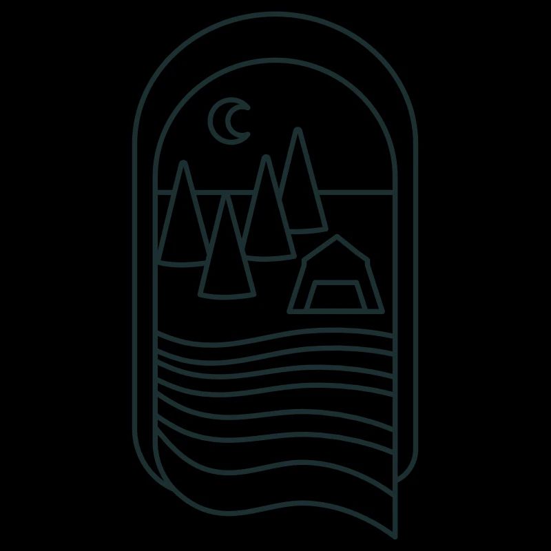 CAMP BOHO Forest avec arbres et rivière