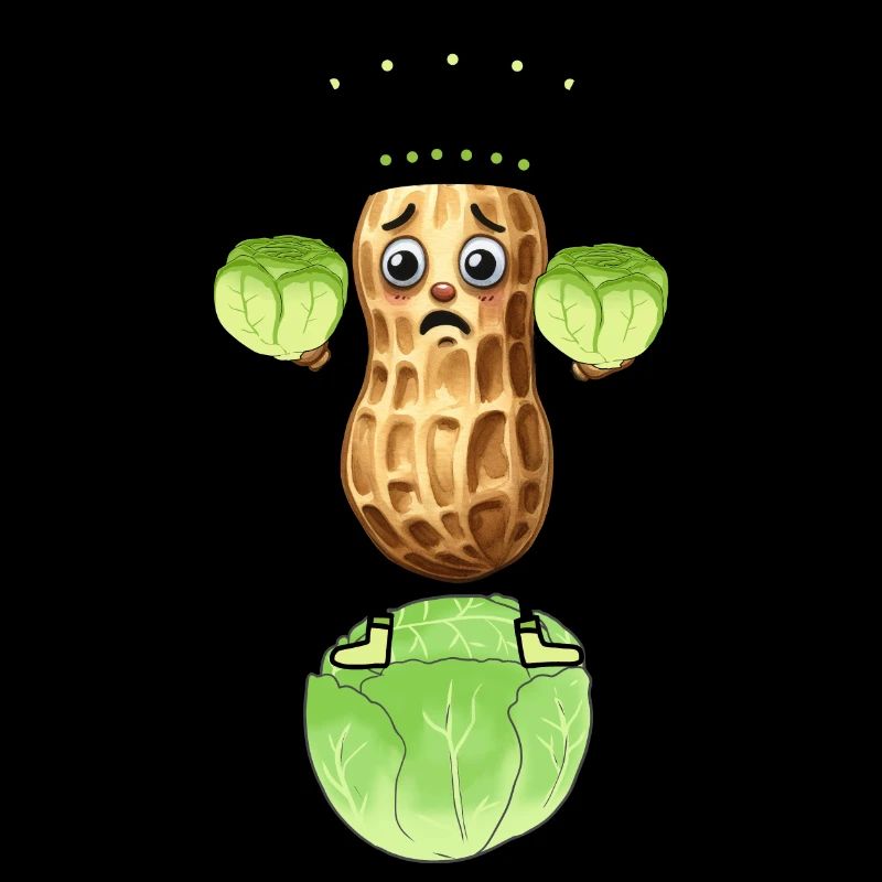 Peanut Cabbage Vegetable King Cabbage Funny
