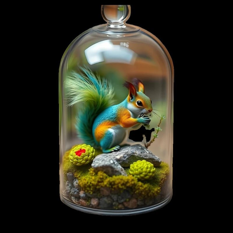 Eichhörnchen im Glas