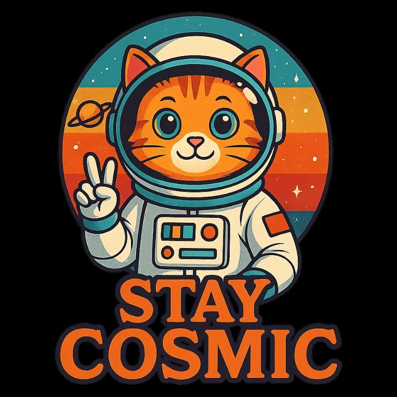 Stay Cosmic – Look chat dans l’espace