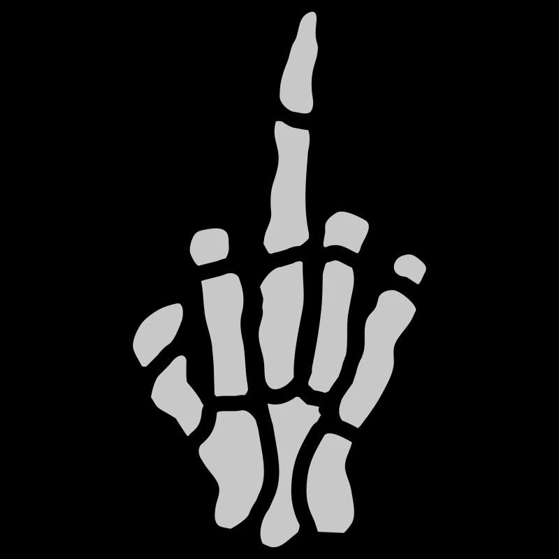 Comic Frech Middle Finger Bone