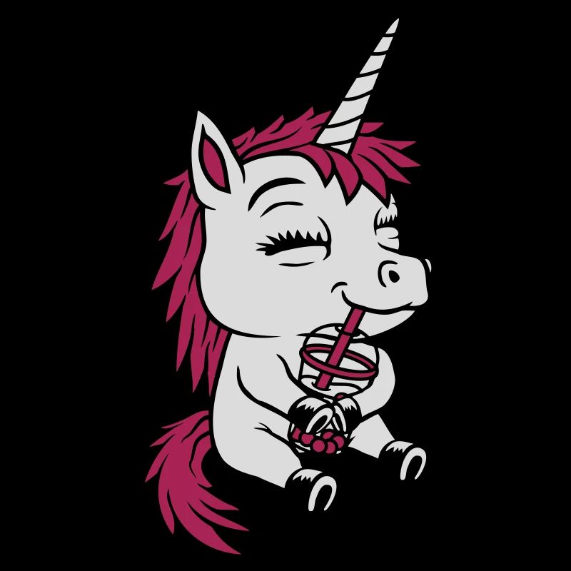 Boba Tea Drinking Unicorn