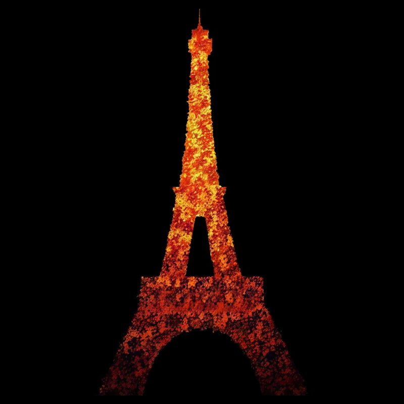 Herbst in Paris: Eiffelturm im Herbstlaub