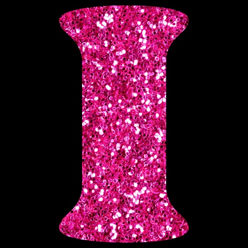 Buchstabe i rosa Glitzer