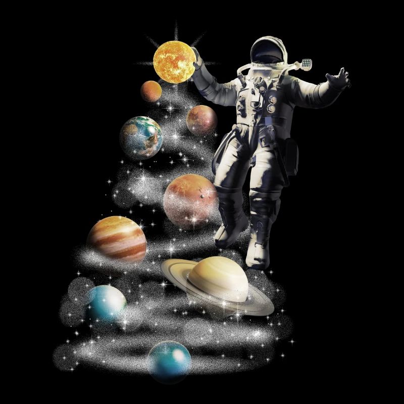 Christmas in Space Solar System Astronaut