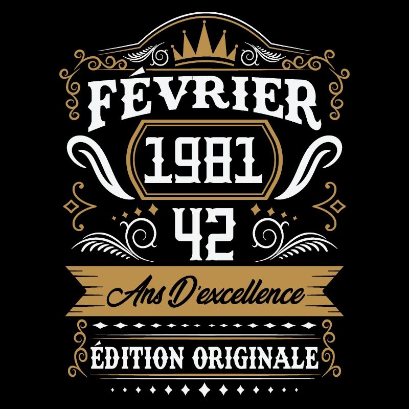 Février 1981 42 Ans Rétro Cadeau D'anniversaire
